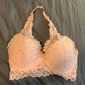 PINK lace lined bralete